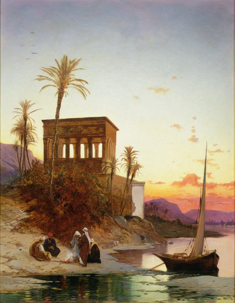 Fuoco da campo vicino al fiume, il chiosco di Traiano, 1880 - Dahesh Museum of Art, New York